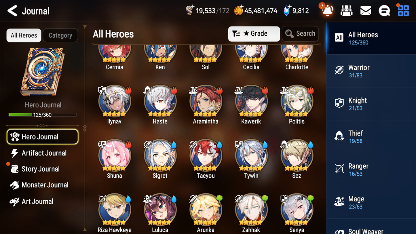 [GLOBAL] Epic 7 Seven 6ML Harsetti Navy Captain Landy Requiem Roana Kise DJ Basar Sez + 41ML pulls + 20 Speed Starter Account-Mobile Games Starter
