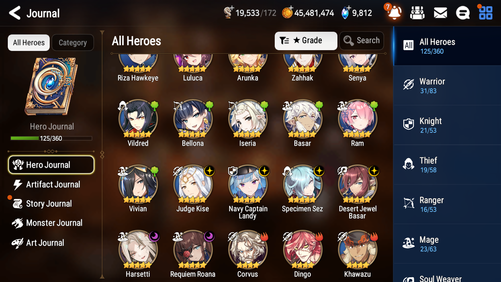 [GLOBAL] Epic 7 Seven 6ML Harsetti Navy Captain Landy Requiem Roana Kise DJ Basar Sez + 41ML pulls + 20 Speed Starter Account-Mobile Games Starter