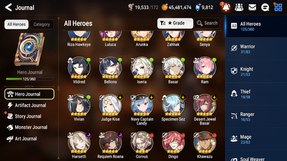 [GLOBAL] Epic 7 Seven 6ML Harsetti Navy Captain Landy Requiem Roana Kise DJ Basar Sez + 41ML pulls + 20 Speed Starter Account-Mobile Games Starter