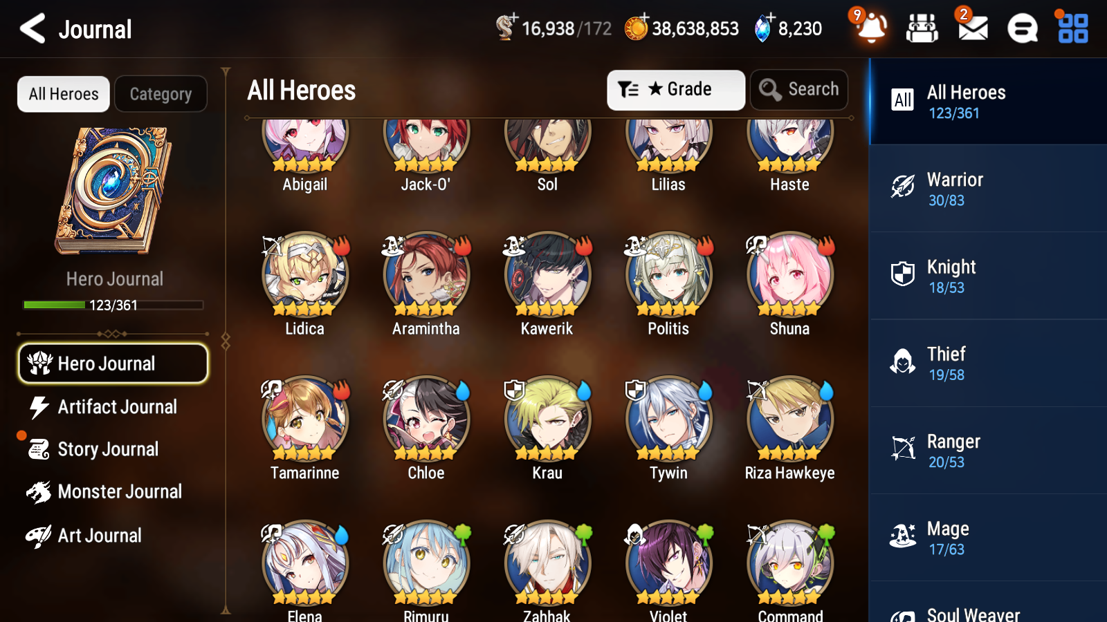 [GLOBAL] Epic 7 Seven 6ML Judge Kise Faithless Lidica Maid Chloe Rimuru Spirit Eye Celine Fallen Cecilia Violet + ML pulls + 20 Speed +Name Starter Account-Mobile Games Starter