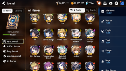 [GLOBAL] Epic 7 Seven 6ML Lady of the Scales Afternoon Soak Flan Successor Taeyou Chloe Violet Charlotte + 55ML pulls +20 speed+ Name Starter Account-Mobile Games Starter