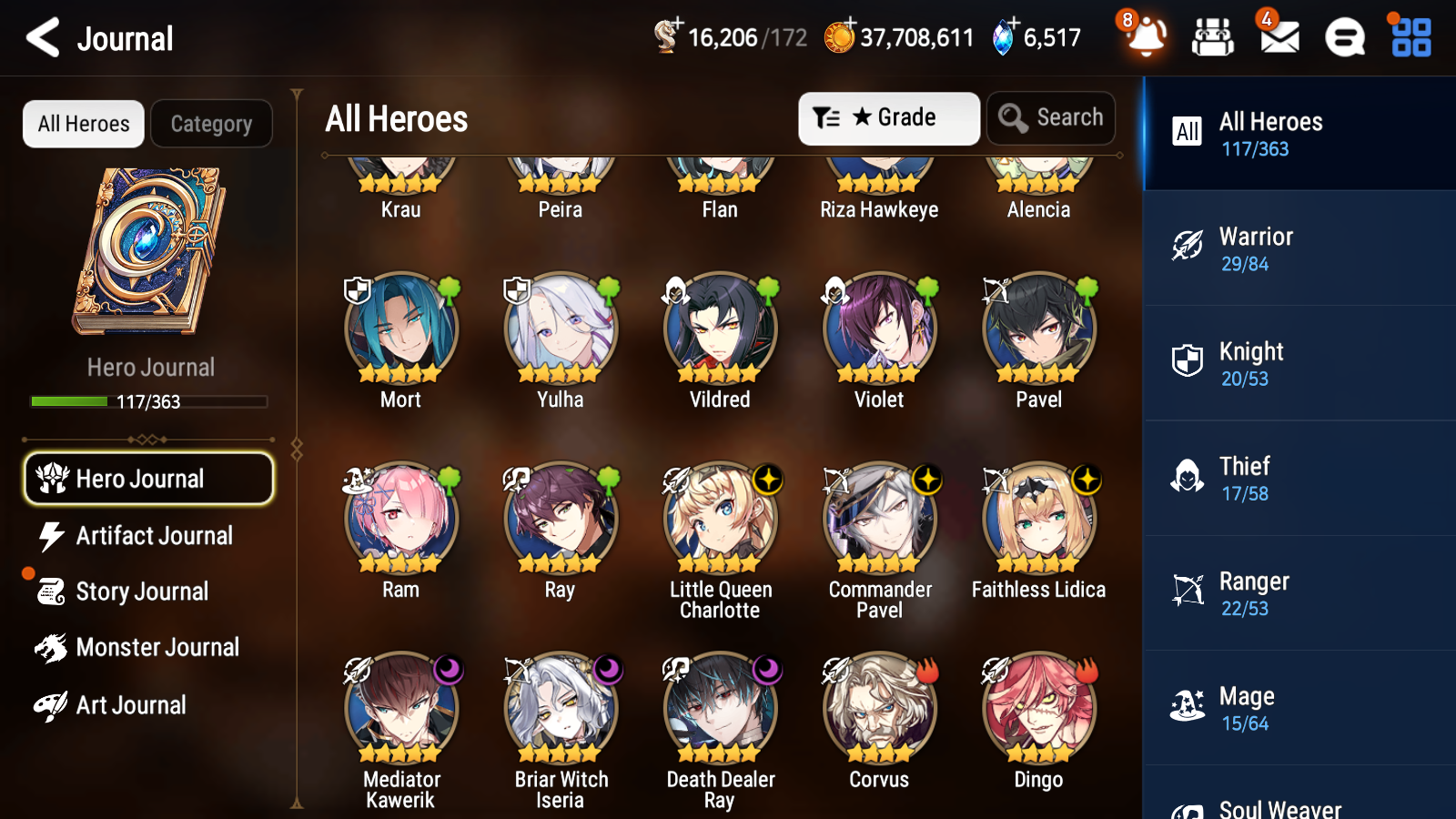 [GLOBAL] Epic 7 Seven 6ML Little Queen Charlotte Faithless Lidica Commander Pavel Death Dealer Ray Briar Witch Iseria + ML pulls + 20 Speed+Name Starter Account-Mobile Games Starter
