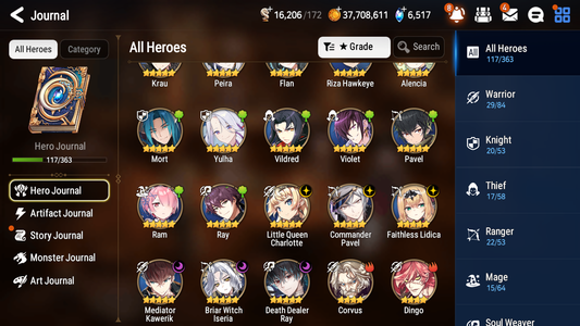 [GLOBAL] Epic 7 Seven 6ML Little Queen Charlotte Faithless Lidica Commander Pavel Death Dealer Ray Briar Witch Iseria + ML pulls + 20 Speed+Name Starter Account-Mobile Games Starter