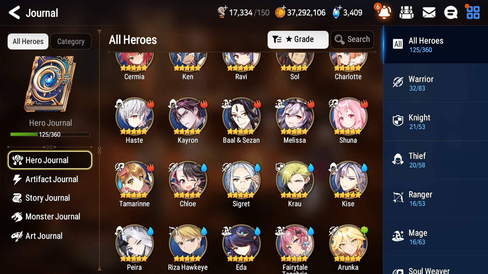 [GLOBAL] Epic 7 Seven 6ML Navy Captain Landy Belian Spirit Eye Celine Maid Chloe Briar Witch Iseria +ML pulls + 20 Speed + Name Starter Account-Mobile Games Starter