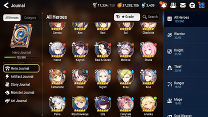 [GLOBAL] Epic 7 Seven 6ML Navy Captain Landy Belian Spirit Eye Celine Maid Chloe Briar Witch Iseria +ML pulls + 20 Speed + Name Starter Account-Mobile Games Starter