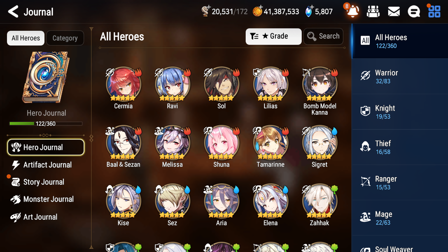 [GLOBAL] Epic 7 Seven 6ML Navy Captain Landy Straze Apocalypse Ravi Maid Chloe DJ Basar Silver Blade Aramintha + 41ML pulls + 20 Speed + Name Starter Account-Mobile Games Starter