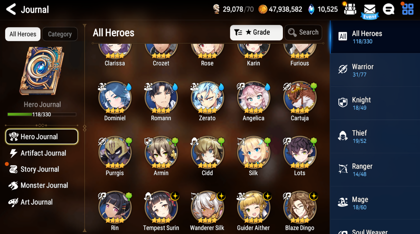 [GLOBAL] Epic 7 Seven 6ML New Moon Luna Cermia Charlotte Tywin Ken Haste Rem+10k Gems +35 ML pulls Starter Account-Mobile Games Starter