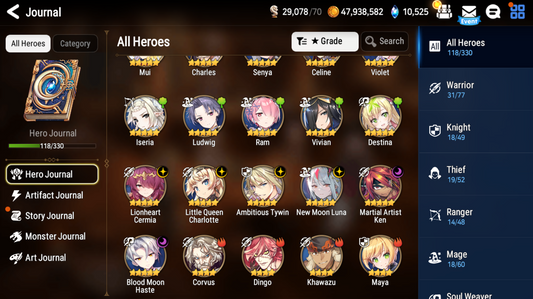 [GLOBAL] Epic 7 Seven 6ML New Moon Luna Cermia Charlotte Tywin Ken Haste Rem+10k Gems +35 ML pulls Starter Account-Mobile Games Starter