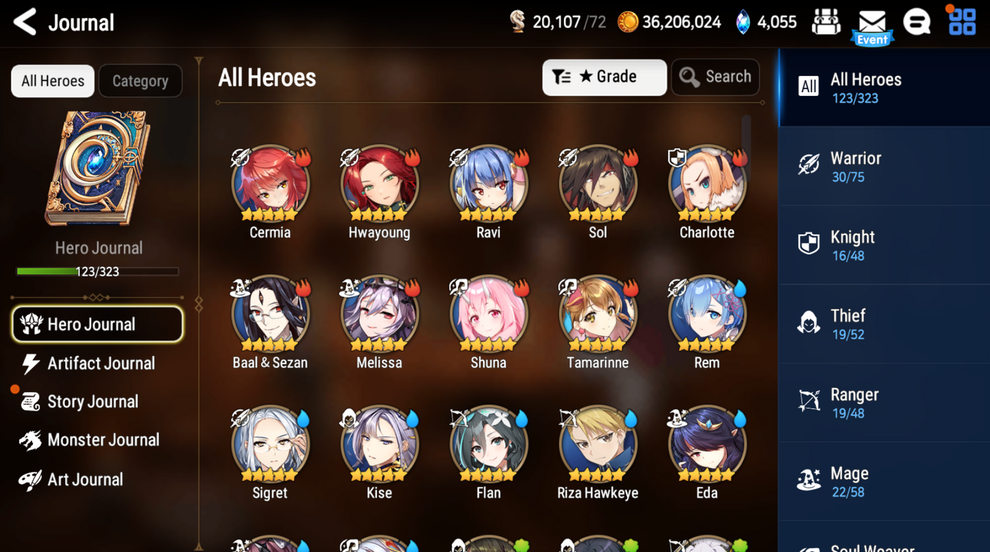 [GLOBAL] Epic 7 Seven 6ML Remnant Violet Top Model Luluca Dark Corvus Silver Blade Aramintha Ruele Spirit Eye Celine Rem + ML pulls Starter Account-Mobile Games Starter