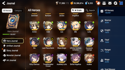 [GLOBAL] Epic 7 Seven 6ML School Nurse Yulha Abyssal Yufine Maid Chloe Fallen Cecilia Judge Kise Sez+ 39ML pulls +20 Speed +Name Starter Account-Mobile Games Starter