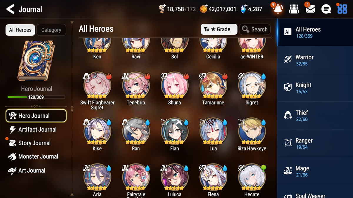 [GLOBAL] Epic 7 Seven 6ML Sea Phantom Politis Apocalpyse Ravi Specter Tenebria Lidica Ken Closer Charles Swift Flagbearer Sigret Hecate + 41ML pulls + 20 Speed Starter Account-Mobile Games Starter