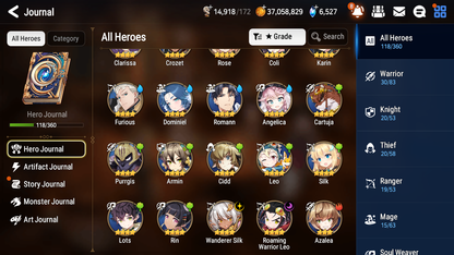 [GLOBAL] Epic 7 Seven 6ML Zio Mediator Kawerik Belian Fallen Cecilia Designer Lilibet Ken + ML pulls + 20 Speed + Name Starter Account-Mobile Games Starter