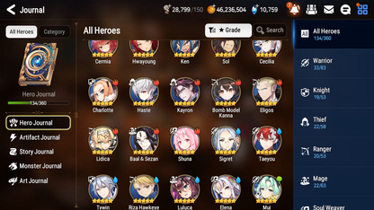 [GLOBAL] Epic 7 Seven 6ML Zio Remnant Violet Operator Sigret Top Model Luluca Judge Kise Spirit Eye Celine + 30ML pulls Starter Account-Mobile Games Starter