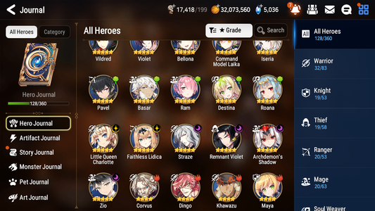 [GLOBAL] Epic 7 Seven 6ML Zio Straze Remnant Violet Little Queen Charlotte Faithless Lidica Archdemon + ML pulls + 20 Speed Starter Account-Mobile Games Starter