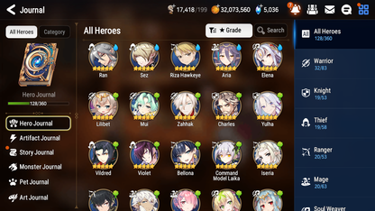 [GLOBAL] Epic 7 Seven 6ML Zio Straze Remnant Violet Little Queen Charlotte Faithless Lidica Archdemon + ML pulls + 20 Speed Starter Account-Mobile Games Starter