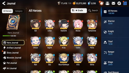[GLOBAL] Epic 7 Seven 6ML Zio Straze Remnant Violet Little Queen Charlotte Faithless Lidica Archdemon + ML pulls + 20 Speed Starter Account-Mobile Games Starter