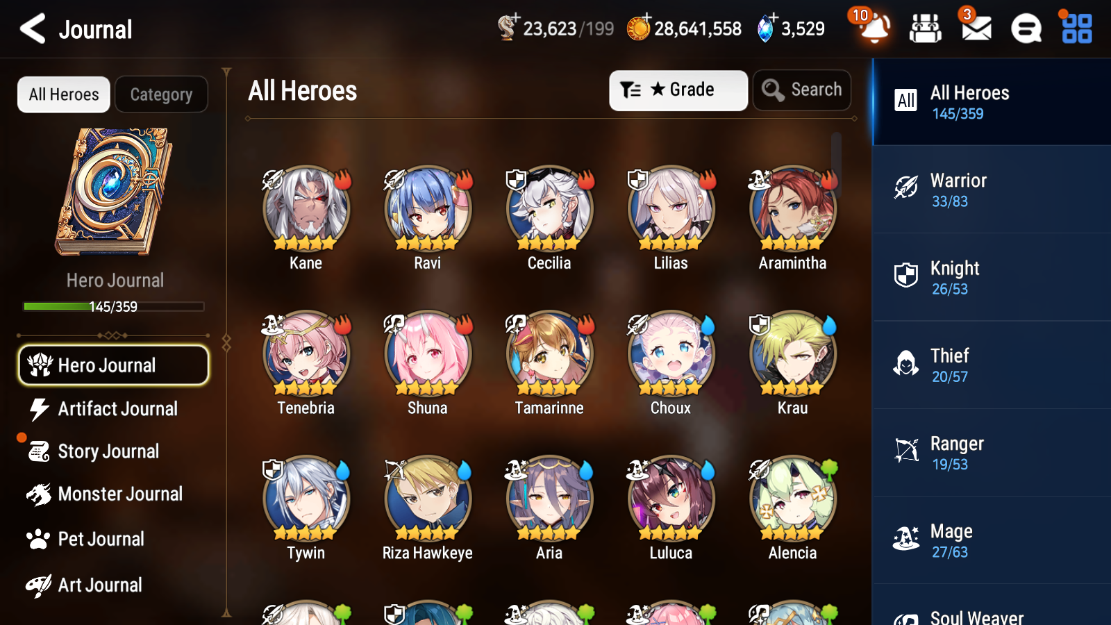 [GLOBAL] Epic 7 Seven 7ML + 22 4★ ML Zio Mediator Kawerik Solitaria Pavel Charlotte Arbiter +20 speed++ 10-10 Account-Mobile Games Starter