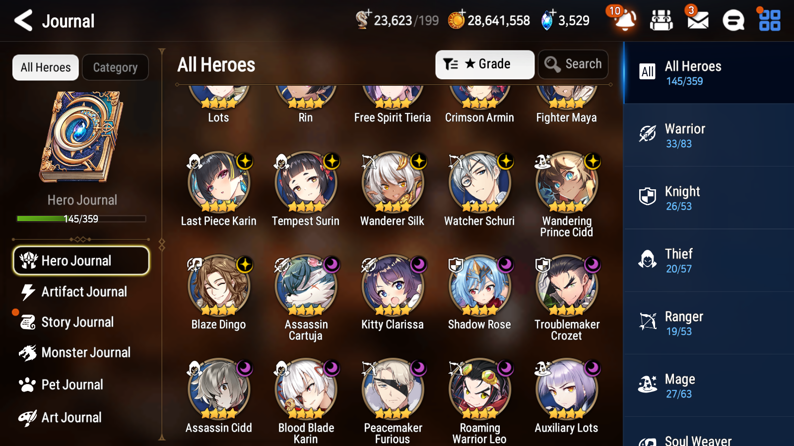 [GLOBAL] Epic 7 Seven 7ML + 22 4★ ML Zio Mediator Kawerik Solitaria Pavel Charlotte Arbiter +20 speed++ 10-10 Account-Mobile Games Starter