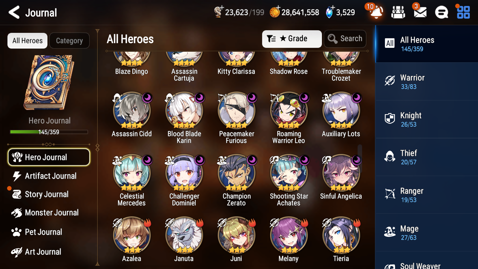 [GLOBAL] Epic 7 Seven 7ML + 22 4★ ML Zio Mediator Kawerik Solitaria Pavel Charlotte Arbiter +20 speed++ 10-10 Account-Mobile Games Starter
