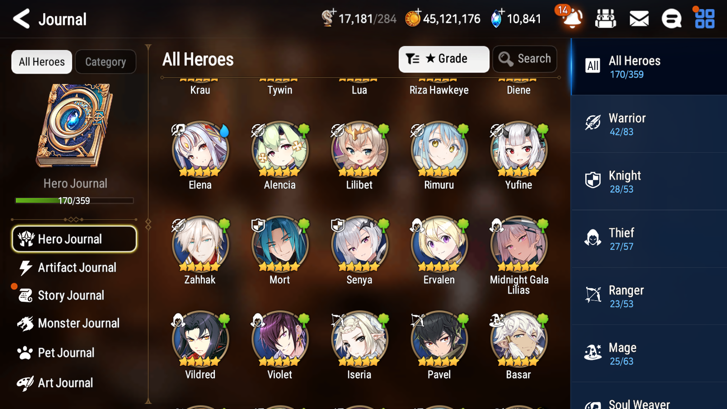[GLOBAL] Epic 7 Seven 7ML + 26 4★ ML Dragon Bride Senya Belian Kawerik Solitaria Specter Tenebria Midnight Gala Lilias Rimuru Lethe Diene++20 speed++ 10-10 Account-Mobile Games Starter