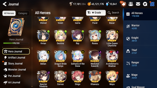 [GLOBAL] Epic 7 Seven 7ML + 26 4★ ML Dragon Bride Senya Belian Kawerik Solitaria Specter Tenebria Midnight Gala Lilias Rimuru Lethe Diene++20 speed++ 10-10 Account-Mobile Games Starter
