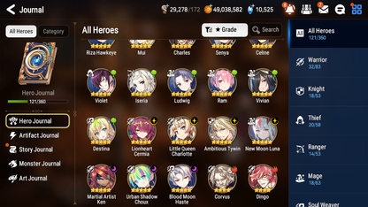 [GLOBAL] Epic 7 Seven 7ML New Moon Luna Cermia Charlotte Tywin Ken Haste Choux Rem+10k Gems + 50ML pulls + 20 Speed Starter Account-Mobile Games Starter