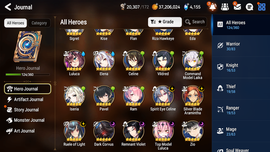 [GLOBAL] Epic 7 Seven 7ML Zio Remnant Violet Top Model Luluca Dark Corvus Silver Blade Aramintha Ruele Spirit Eye Celine Rem + ML pulls + 20 Speed Starter Account-Mobile Games Starter