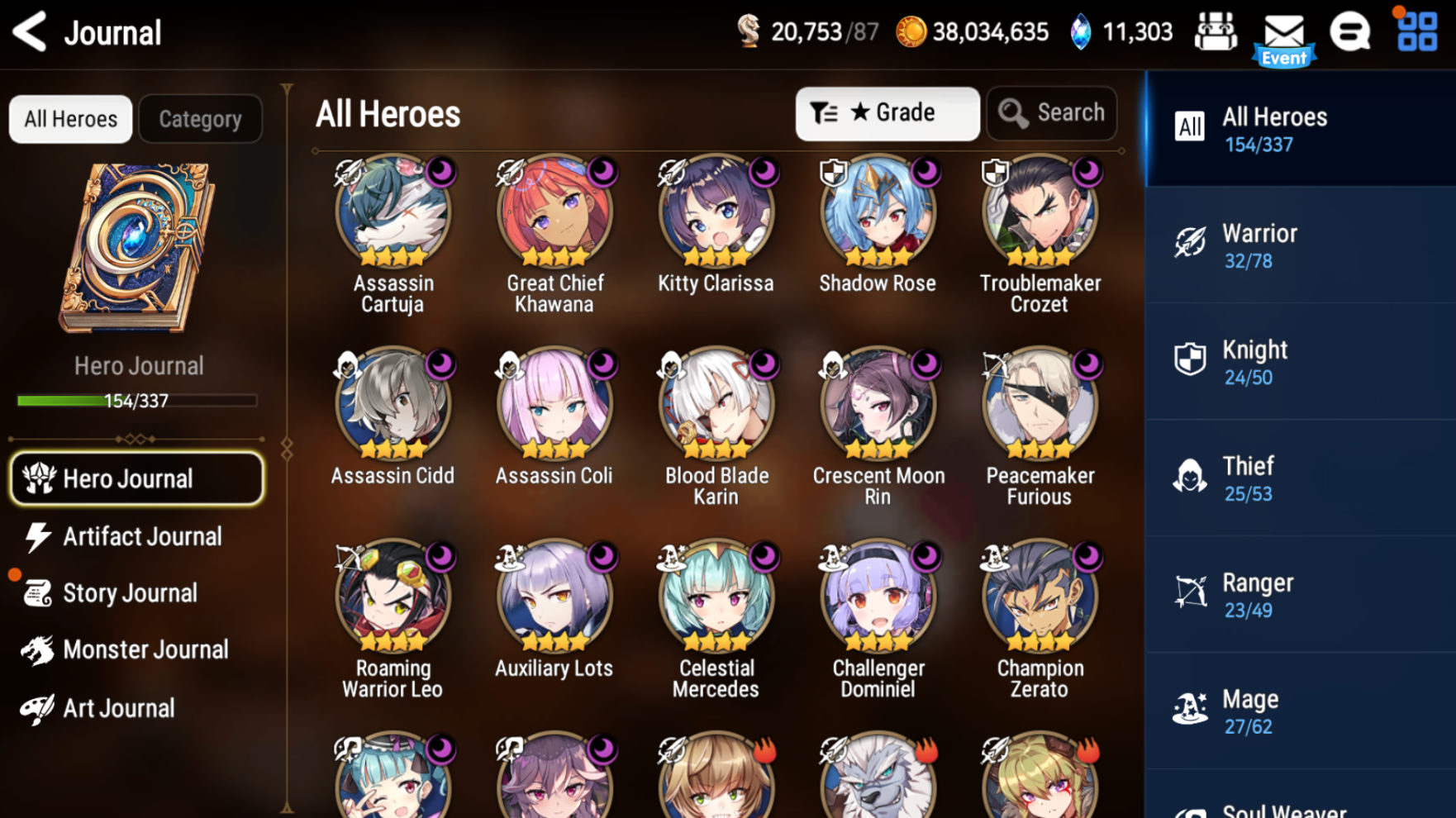 [GLOBAL] Epic 7 Seven 7ML+29 4*ML Sea Phantom Politis Apocalypse Ravi Arbiter Vildred Top Model Luluca Faithless Lidica Charles + 11k gems +ML pulls 10-10 Account-Mobile Games Starter