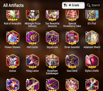 [GLOBAL] Epic 7 Seven 7ML+29 4*ML Sea Phantom Politis Apocalypse Ravi Arbiter Vildred Top Model Luluca Faithless Lidica Charles + 11k gems +ML pulls 10-10 Account-Mobile Games Starter