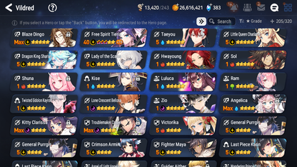 [GLOBAL] Epic 7 Seven 8ML + 24 4★ ML Lady of the Scales Lone Cresecent Bellona Zio Kise Charlotte Kayron Tywin Sharun Seaside Bellona Diene +20 speed++ 10-10 Account-Mobile Games Starter