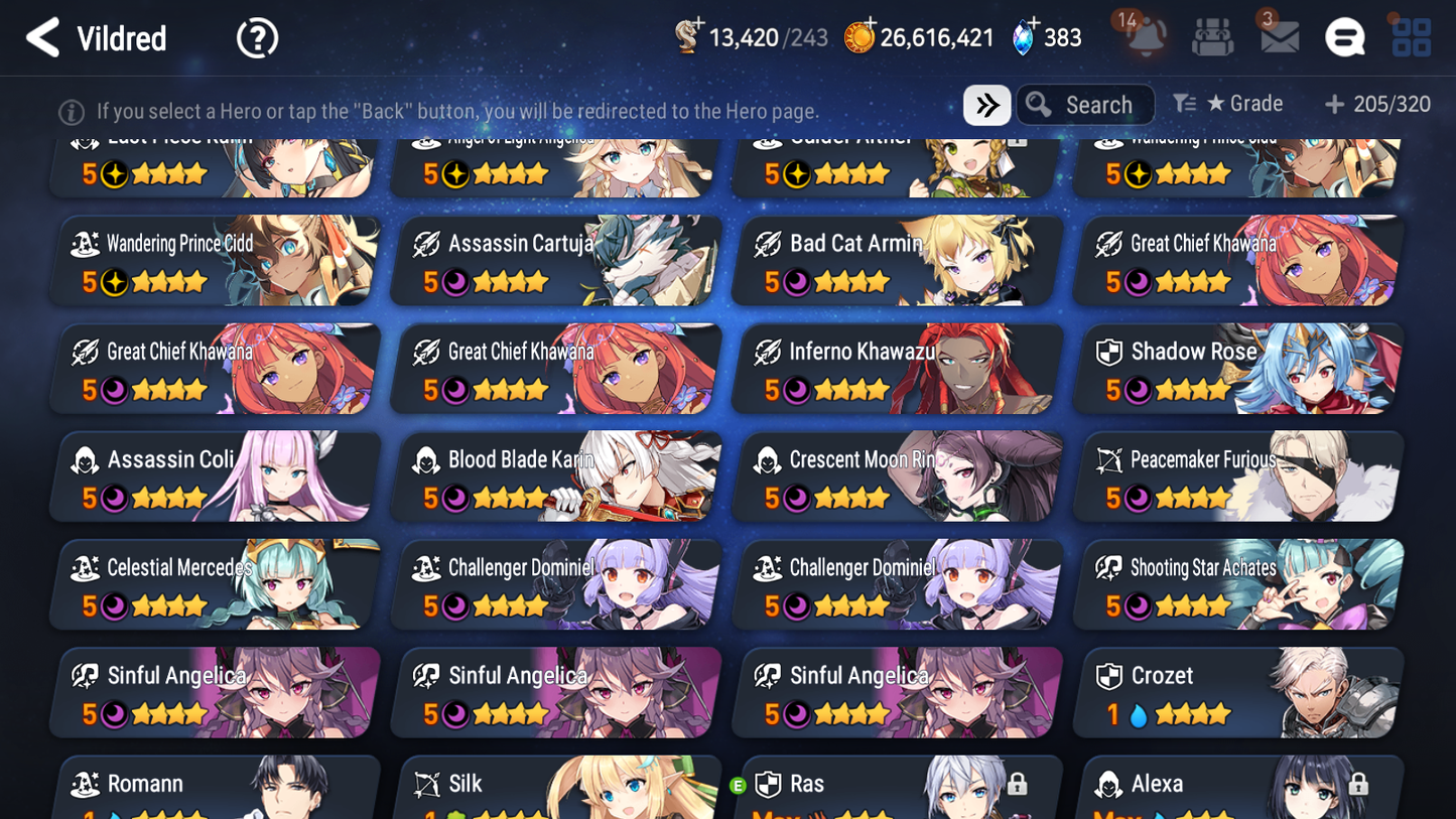 [GLOBAL] Epic 7 Seven 8ML + 24 4★ ML Lady of the Scales Lone Cresecent Bellona Zio Kise Charlotte Kayron Tywin Sharun Seaside Bellona Diene +20 speed++ 10-10 Account-Mobile Games Starter