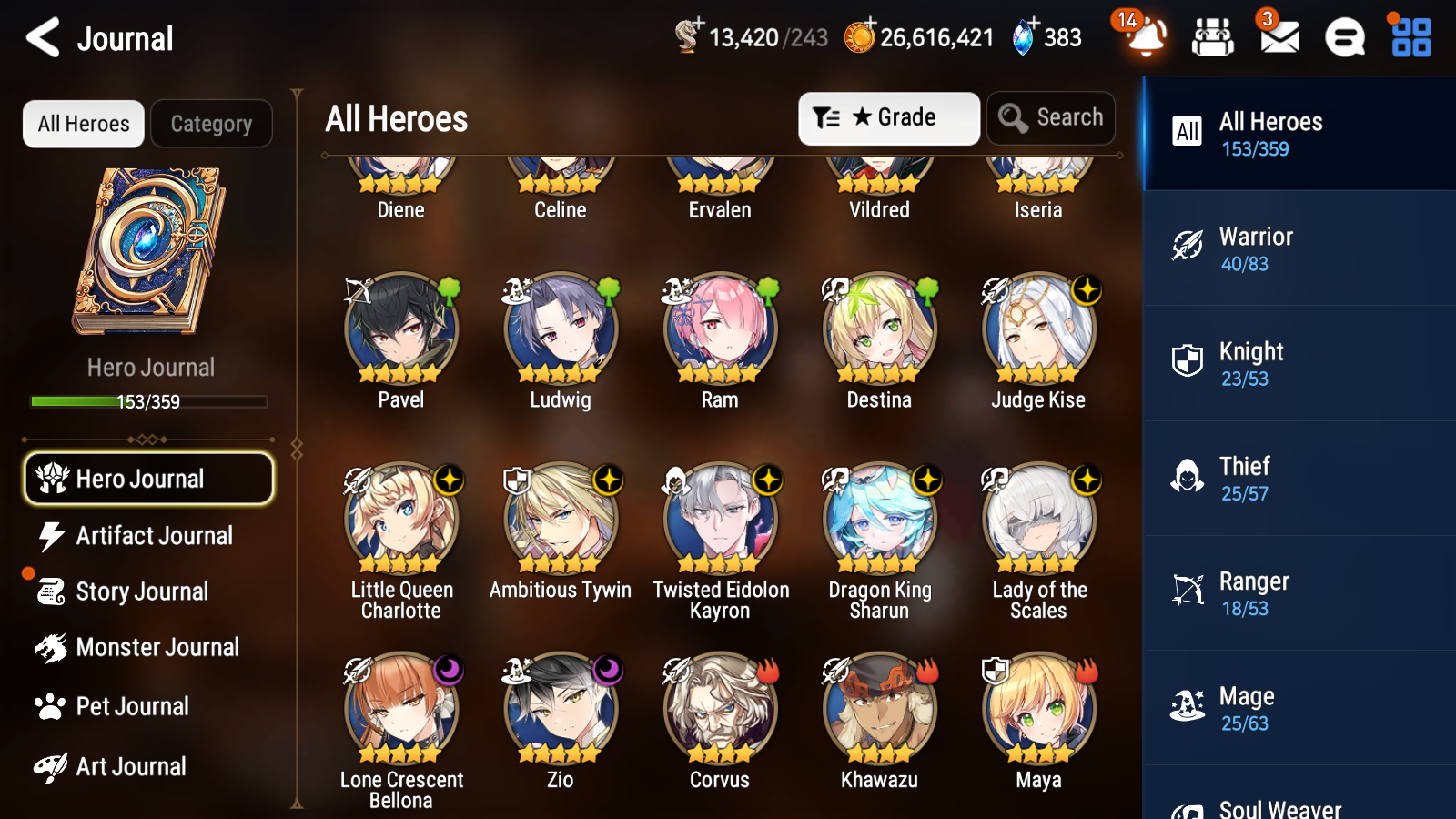[GLOBAL] Epic 7 Seven 8ML + 24 4★ ML Lady of the Scales Lone Cresecent Bellona Zio Kise Charlotte Kayron Tywin Sharun Seaside Bellona Diene +20 speed++ 10-10 Account-Mobile Games Starter