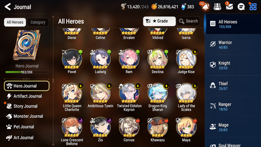 [GLOBAL] Epic 7 Seven 8ML + 24 4★ ML Lady of the Scales Lone Cresecent Bellona Zio Kise Charlotte Kayron Tywin Sharun Seaside Bellona Diene +20 speed++ 10-10 Account-Mobile Games Starter