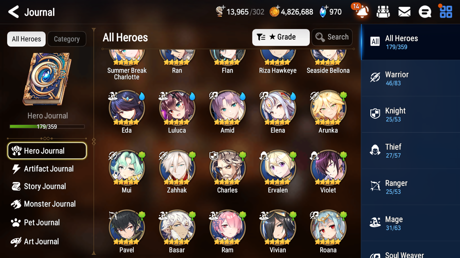[GLOBAL] Epic 7 Seven 8ML + 28 4★ ML Lone Wolf Peira Lionheart Cermia Seaside Bellona Lethe Amid++20 speed++ 10-10 Account-Mobile Games Starter