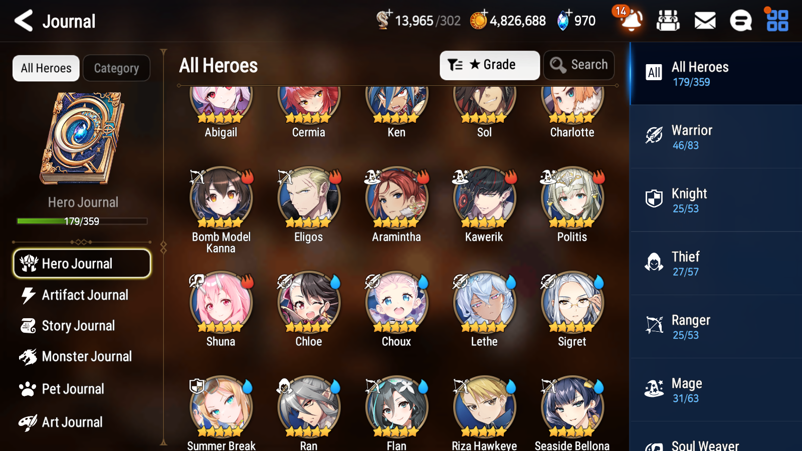 [GLOBAL] Epic 7 Seven 8ML + 28 4★ ML Lone Wolf Peira Lionheart Cermia Seaside Bellona Lethe Amid++20 speed++ 10-10 Account-Mobile Games Starter