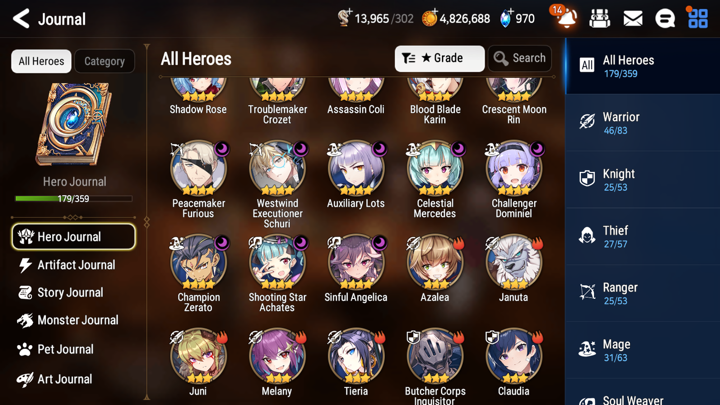 [GLOBAL] Epic 7 Seven 8ML + 28 4★ ML Lone Wolf Peira Lionheart Cermia Seaside Bellona Lethe Amid++20 speed++ 10-10 Account-Mobile Games Starter