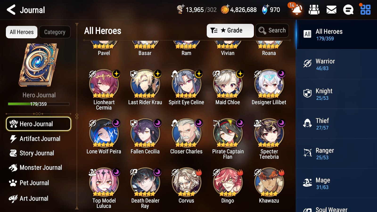 [GLOBAL] Epic 7 Seven 8ML + 28 4★ ML Lone Wolf Peira Lionheart Cermia Seaside Bellona Lethe Amid++20 speed++ 10-10 Account-Mobile Games Starter