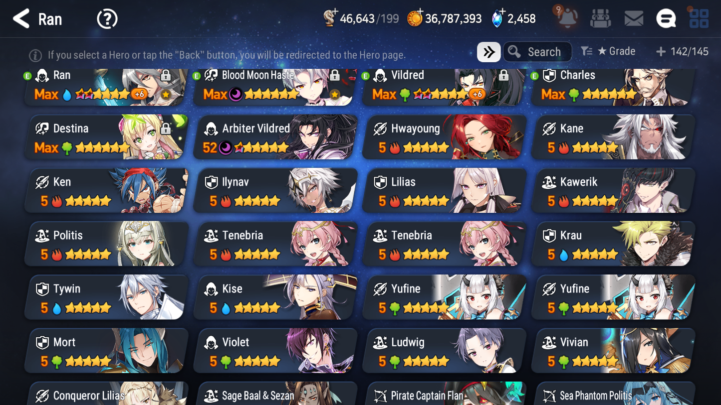 [GLOBAL] Epic 7 Seven 8ML + 29 4★ ML Sea Phantom Politis Abyssal Yufine Conqueror Lilias Pavel Baal FLan Haste Ray++20 speed++ 10-10 Account-Mobile Games Starter