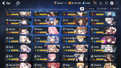 [GLOBAL] Epic 7 Seven 8ML + 29 4★ ML Sea Phantom Politis Abyssal Yufine Conqueror Lilias Pavel Baal FLan Haste Ray++20 speed++ 10-10 Account-Mobile Games Starter