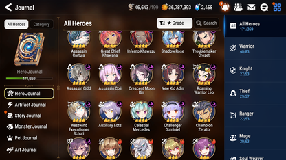 [GLOBAL] Epic 7 Seven 8ML + 29 4★ ML Sea Phantom Politis Abyssal Yufine Conqueror Lilias Pavel Baal FLan Haste Ray++20 speed++ 10-10 Account-Mobile Games Starter