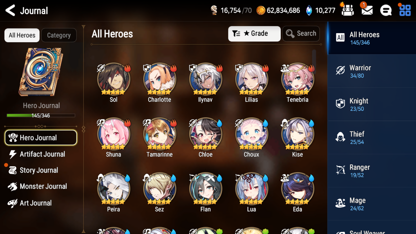 [GLOBAL] Epic 7 Seven 8ML Navy Captain Landy Dragon Bride Senya Zio Sharun Ken Violet Ludwig Tenebria + 56ML pulls 10k skystones+ Name Starter Account-Mobile Games Starter