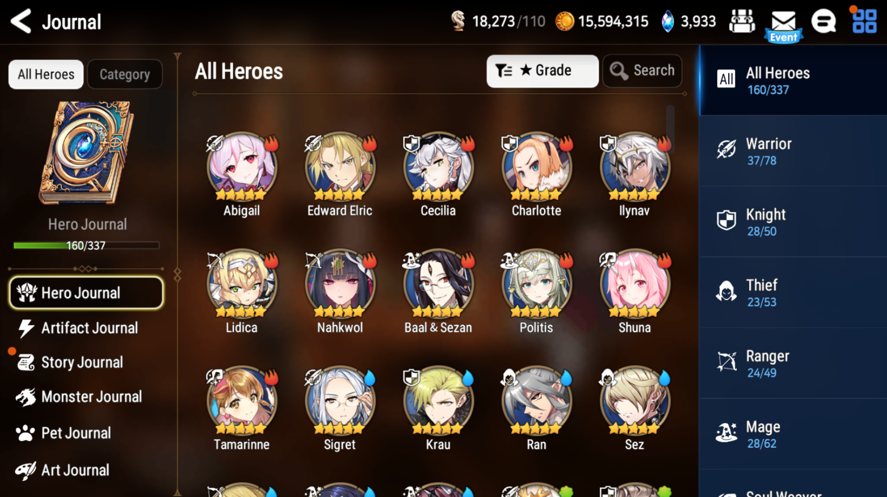 [GLOBAL] Epic 7 Seven 8ML+27 4*ML Dragon Bride Senya Belian Mediator Kawerik Solitaria of the Snow Briar Witch Iseria Edward 10-10 Account-Mobile Games Starter