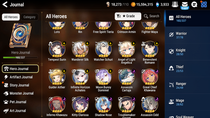 [GLOBAL] Epic 7 Seven 8ML+27 4*ML Dragon Bride Senya Belian Mediator Kawerik Solitaria of the Snow Briar Witch Iseria Edward 10-10 Account-Mobile Games Starter