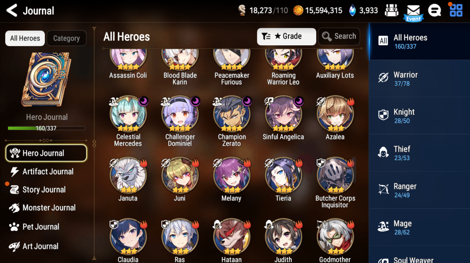 [GLOBAL] Epic 7 Seven 8ML+27 4*ML Dragon Bride Senya Belian Mediator Kawerik Solitaria of the Snow Briar Witch Iseria Edward 10-10 Account-Mobile Games Starter