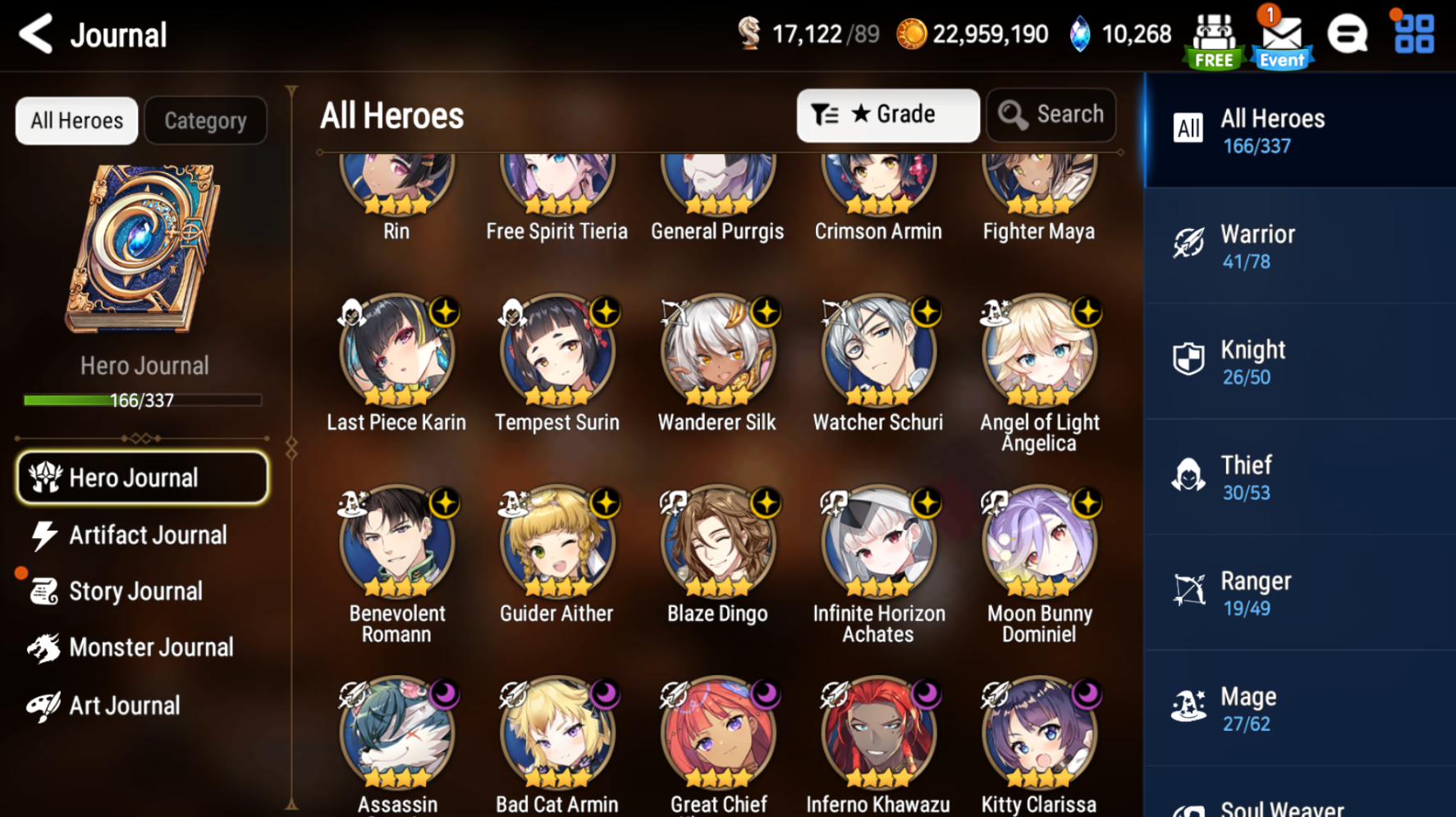 [GLOBAL] Epic 7 Seven 8ML+32 4*ML Harsetti Lionheart Cermia Judge Kise Ambitious Tywin Spirit Eye Celine Requiem Roana 10-10 Account-Mobile Games Starter