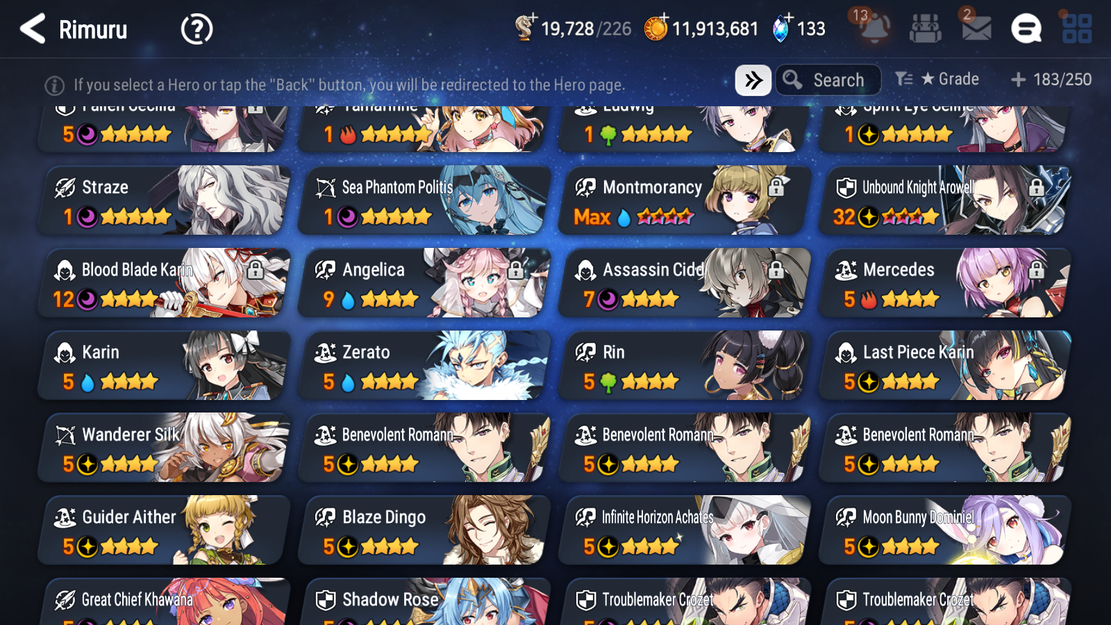 [GLOBAL] Epic 7 Seven 9ML + 23 4★ ML Empyrean Ilynav Sea Phantom Politis Lone Crescent Bellona Straze Rimuru Milim +20 speed++ 10-10 Account-Mobile Games Starter