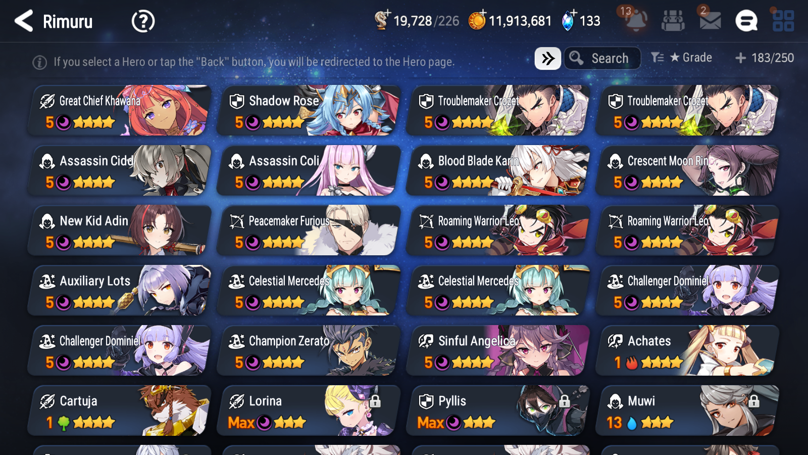 [GLOBAL] Epic 7 Seven 9ML + 23 4★ ML Empyrean Ilynav Sea Phantom Politis Lone Crescent Bellona Straze Rimuru Milim +20 speed++ 10-10 Account-Mobile Games Starter