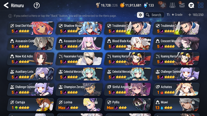 [GLOBAL] Epic 7 Seven 9ML + 23 4★ ML Empyrean Ilynav Sea Phantom Politis Lone Crescent Bellona Straze Rimuru Milim +20 speed++ 10-10 Account-Mobile Games Starter