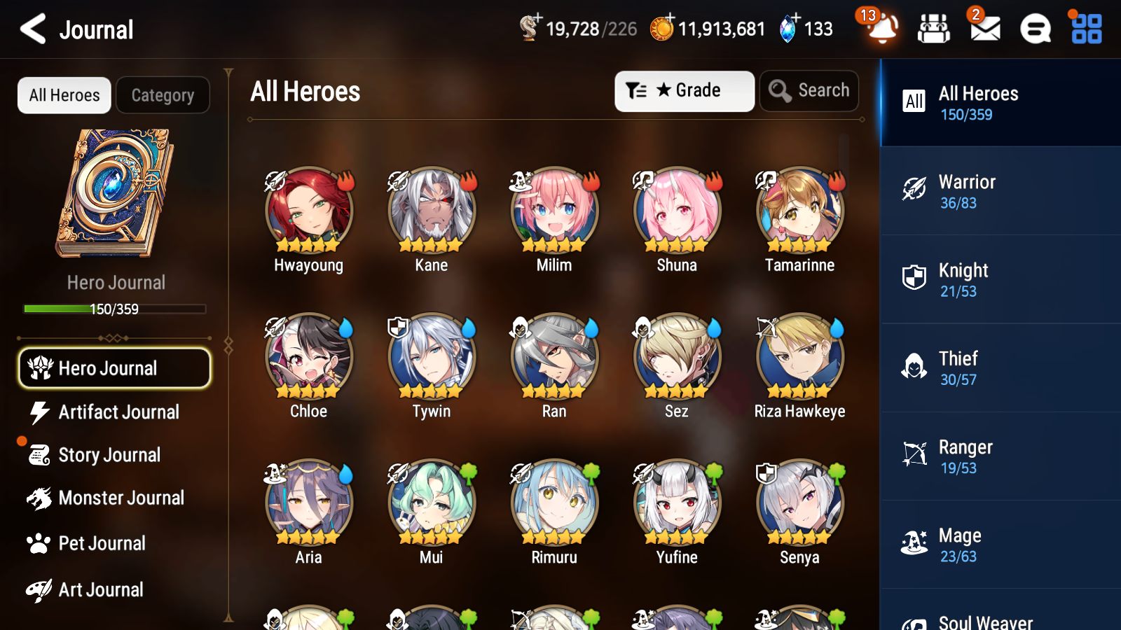 [GLOBAL] Epic 7 Seven 9ML + 23 4★ ML Empyrean Ilynav Sea Phantom Politis Lone Crescent Bellona Straze Rimuru Milim +20 speed++ 10-10 Account-Mobile Games Starter