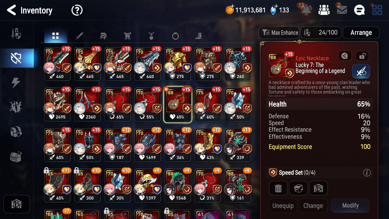 [GLOBAL] Epic 7 Seven 9ML + 23 4★ ML Empyrean Ilynav Sea Phantom Politis Lone Crescent Bellona Straze Rimuru Milim +20 speed++ 10-10 Account-Mobile Games Starter